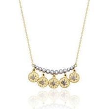 Diamond Line-Gülaylar 14 Ayar Altın Tuğra Kolye
