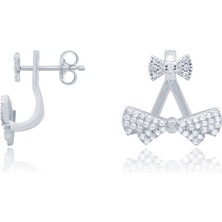 Diamond Line-Gülaylar 14 Ayar Altın Dual Küpe Küpe