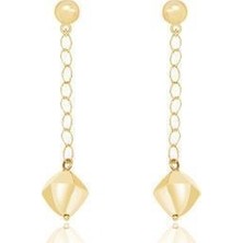 Diamond Line-Gülaylar 14 Ayar Altın Sallantılı Küpe