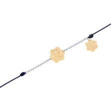 Diamond Line-Gülaylar 14 Ayar Sarı-Beyaz Altın Trend Bileklik