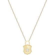 Diamond Line-Gülaylar 14 Ayar Altın Anahtar Kolye