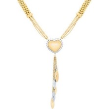 Diamond Line-Gülaylar 14 Ayar Altın Kalp Gerdanlık