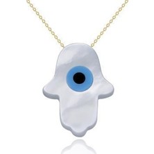 Diamond Line-Gülaylar 14 Ayar Altın Fatma Ana Eli Kolye