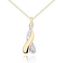 Diamond Line-Gülaylar 14 Ayar Altın  Kolye