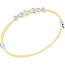 Diamond Line-Gülaylar 14 Ayar Sarı-Beyaz Altın Sonsuzluk Bilezik