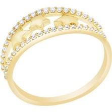 Diamond Line-Gülaylar  14 Ayar Yıldız Yüzük