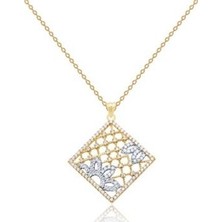 Diamond Line-Gülaylar 14 Ayar Altın  Kolye