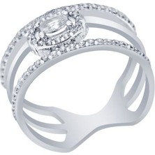 Diamond Line-Gülaylar  14 Ayar Baget Taşlı Yüzük