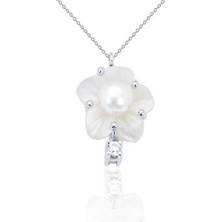 Diamond Line-Gülaylar 14 Ayar Altın İncili Kolye