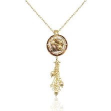 Diamond Line-Gülaylar 14 Ayar Fantazi Kolye(Zincirli)