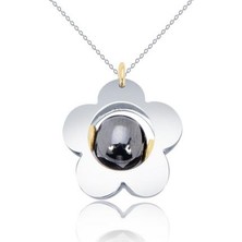 Diamond Line-Gülaylar 14 Ayar Altın İncili Kolye