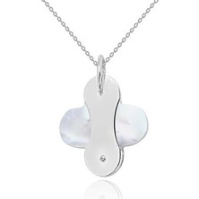 Diamond Line-Gülaylar 14 Ayar Altın Sedefli Kolye