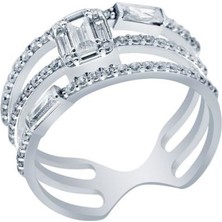 Diamond Line-Gülaylar  14 Ayar Baget Taşlı Yüzük
