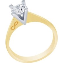 Diamond Line-Gülaylar  14 Ayar Tektaş Yüzük