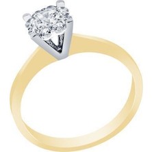 Diamond Line-Gülaylar  14 Ayar Tektaş Yüzük