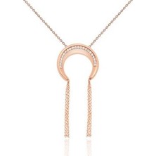 Diamond Line-Gülaylar 14 Ayar Altın  Kolye