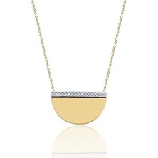 Diamond Line-Gülaylar 14 Ayar Altın  Kolye