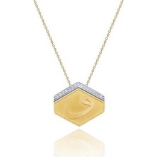 Diamond Line-Gülaylar 14 Ayar Altın  Kolye