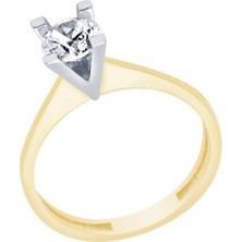 Diamond Line-Gülaylar  14 Ayar Tektaş Yüzük