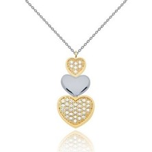 Diamond Line-Gülaylar 14 Ayar Altın Kalp Kolye