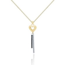 Diamond Line-Gülaylar 14 Ayar Altın Kalp Kolye