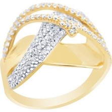Diamond Line-Gülaylar  14 Ayar Trend Yüzük