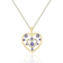 Diamond Line-Gülaylar 14 Ayar Altın Göz Kolye