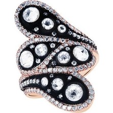 Diamond Line-Gülaylar  8 Ayar Elmas Görünümlü Yüzük