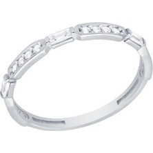 Diamond Line-Gülaylar - Altın 14 Ayar Baget Taşlı Yüzük