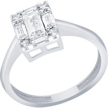 Diamond Line-Gülaylar  14 Ayar Baget Taşlı Yüzük