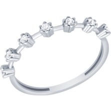 Diamond Line-Gülaylar - Altın 14 Ayar Trend Yüzük