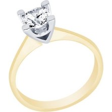 Diamond Line-Gülaylar  14 Ayar Tektaş Yüzük