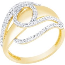 Diamond Line-Gülaylar  14 Ayar Trend Yüzük