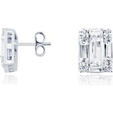 Diamond Line-Gülaylar 14 Ayar Altın Baget Taşlı Küpe