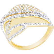 Diamond Line-Gülaylar  14 Ayar Trend Yüzük