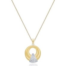 Diamond Line-Gülaylar 14 Ayar Altın Trend Kolye