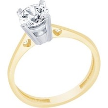 Diamond Line-Gülaylar  14 Ayar Tektaş Yüzük