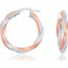 Diamond Line-Gülaylar 14 Ayar Altın Halka Küpe