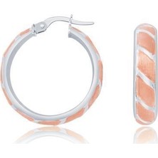 Diamond Line-Gülaylar 14 Ayar Altın Halka Küpe