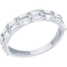 Diamond Line-Gülaylar - Altın 14 Ayar Baget Taşlı Yüzük