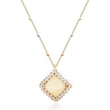 Diamond Line-Gülaylar 14 Ayar Altın Toplu Kolye