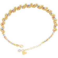 Diamond Line-Gülaylar 14 Ayar 3 Renkli Altın Dorika Bilezik