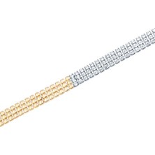 Diamond Line-Gülaylar 14 Ayar Sarı-Beyaz Altın Suyolu Bileklik