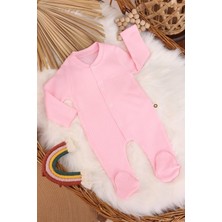 Kidello Pembe Patikli Kız Bebek Tulum
