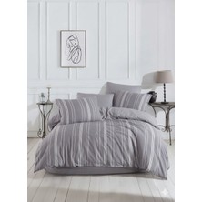 The Quaris Natural Pamuklu Çift Kişilik Nevresim Takımı - 4 Yastıklı