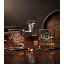 Kişiye Özel Isimli Chvs Tasarımlı Baskılı Ikili Viski Bardağı