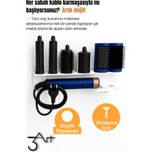 3Art Metal Metal Dysonairwrap Standı – Banyo Askısı - Şık ve Dayanıklı - Başlık Organizeri