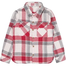 Civil Boys Çift Cepli Ekoseli 6-9 Yaş Gömlek - Kırmızı 8-9 Yaş