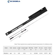 Ecooda PANDA61 185CM 150-300G Slow Jigging Kamışı
