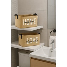 2'li Set Jüt, Dolap Içi Çamaşır Çocuk Odası Oyuncak Düzenleyici Katlanır, Saklama Sepeti Organizer